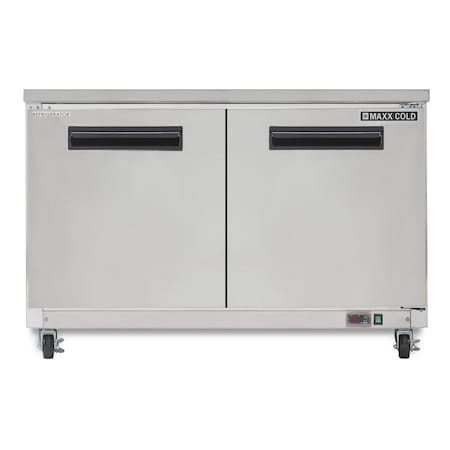 Maxx Cold Undercounter Refrigerator, Double Door 15.5 CUFT MXCR60U